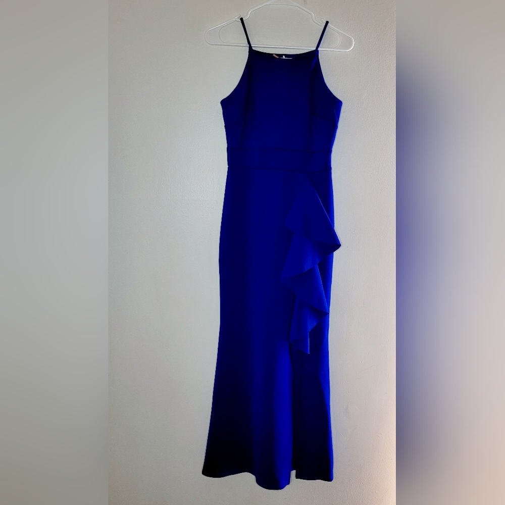 Sweet Storm Formal Dress Royal Blue Small Scuba Knit Prom Wedding Pullon